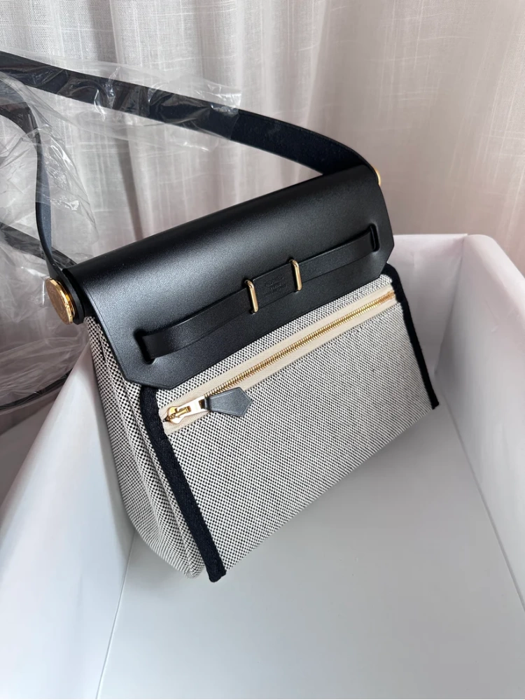 MINI HERBAG Ecru/Black GHW